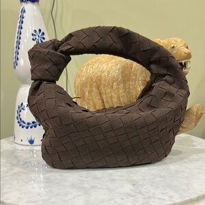 Brown Woven Handbag